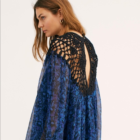 Free people Frock boho Dress Cobalt Blue XS NWT - Picture 5 of 9